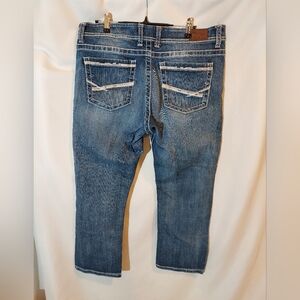 BKE Straight Fit Denim Cropped Jeans